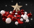 Коледни топки със звезда за елха
