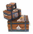Комплект дървени кутии - морски мотиви